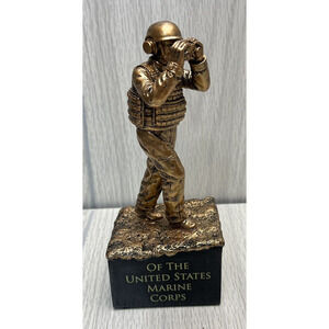 Bradford Exchange Of the United States Marines Figure Cold Cast Bronze COA